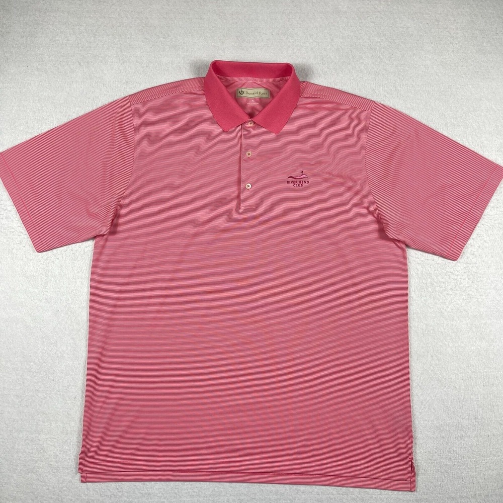 Donald Ross Polo Shirt Mens XL River Bend Golf Casual Travel Vacation Job Work